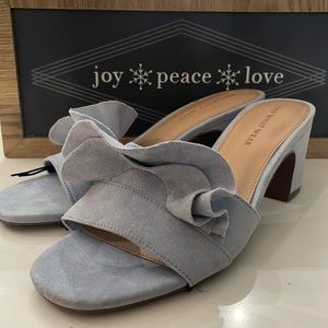 Baby blue suede heels